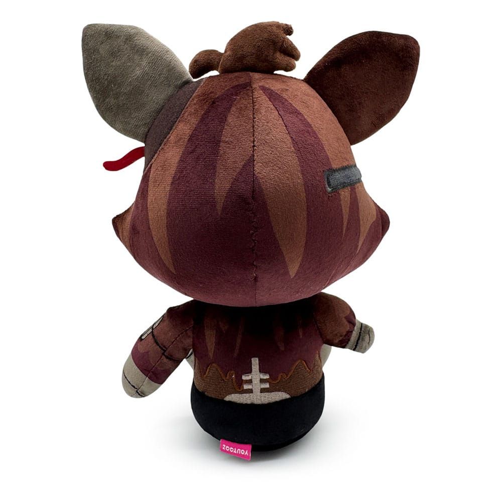 Fans Geek Store Five Nights at Freddy's Phantom Foxy plush toy, back view of the 23cm dark maroon minky fabric figure.