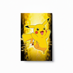 Fans Geek Store Pikachu maxiposter featuring a vibrant neon-style electric Pokémon design on a dark background