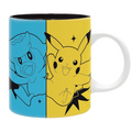Fans Geek Store ceramic mug featuring Pikachu and Quaxly from Pokémon Scarlet and Violet on a yellow and blue background