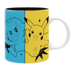 Fans Geek Store ceramic mug featuring Pikachu and Quaxly from Pokémon Scarlet and Violet on a yellow and blue background