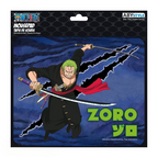 Fans Geek Store One Piece Roronoa Zoro mousepad with a smooth fabric surface and non-slip rubber base