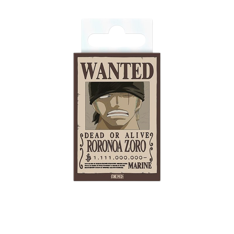 Fans Geek Store One Piece Roronoa Zoro Wanted poster magnet with a matte finish for metal surfaces