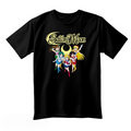 Fans Geek Store black cotton unisex T-shirt featuring Sailor Moon and the Sailor Guardians graphic print
