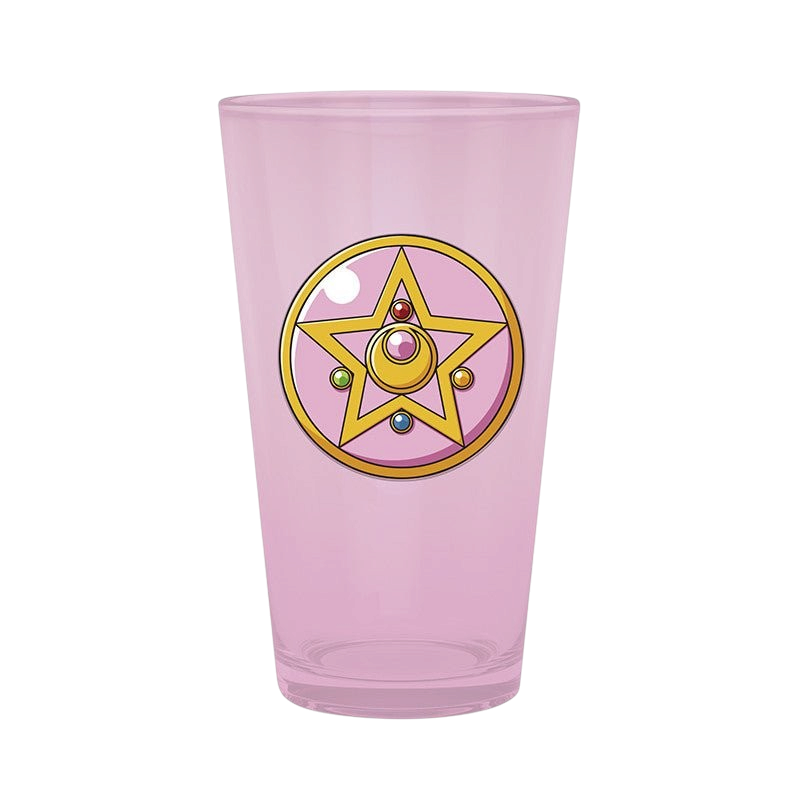 Fans Geek Store Sailor Moon glass featuring a pink star compact design, 400ml capacity for anime fans.