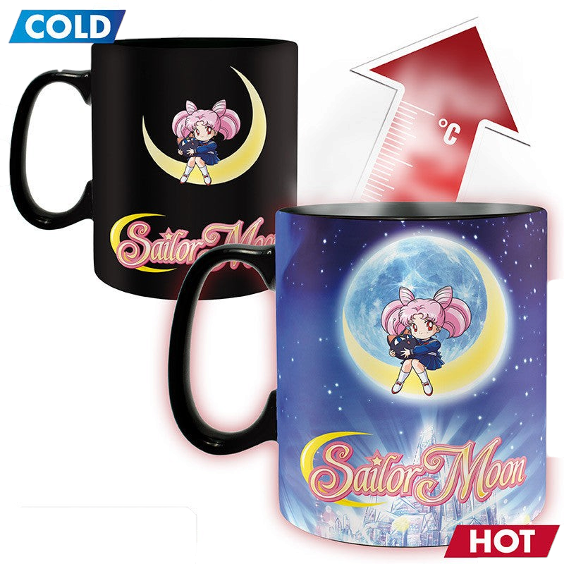 Fans Geek Store Sailor Moon heat-sensitive ceramic mug showing Princess Serenity when filled with hot liquid