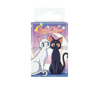 Fans Geek Store Sailor Moon magnet featuring Luna and Artemis cats with a matte finish on a purple starry background