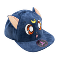 Fans Geek Store Sailor Moon Luna cat ear cap in dark blue polyester with embroidered crescent moon and cat face
