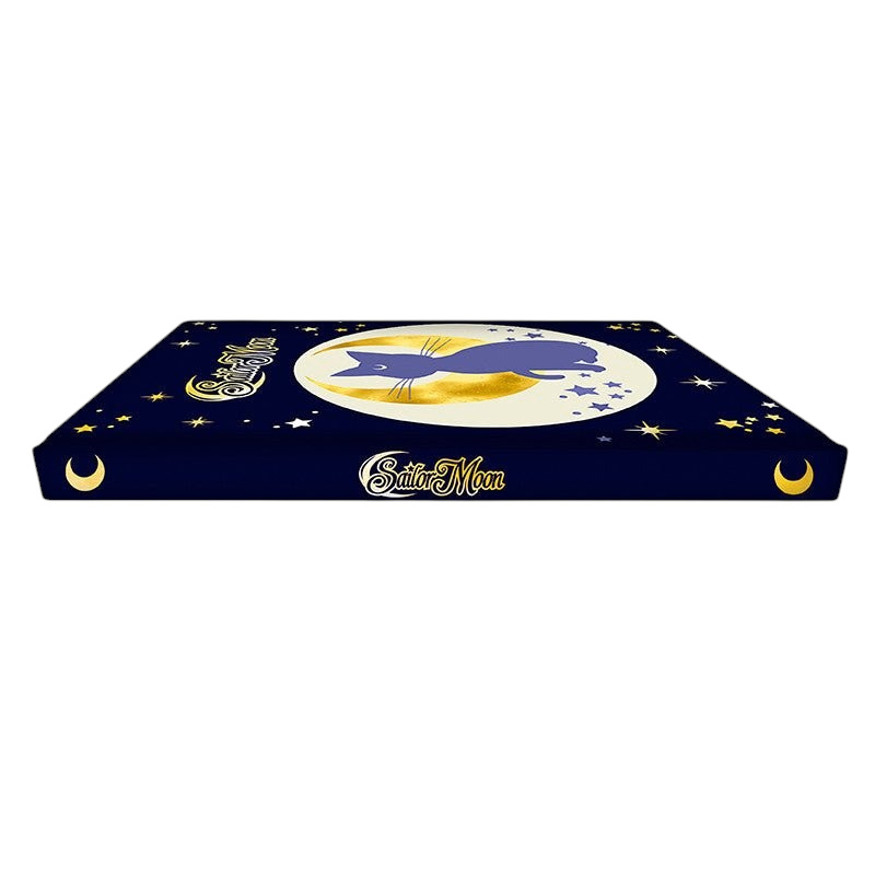 Fans Geek Store Sailor Moon A5 notebook featuring Luna and Artemis with gold foil moon details and gilded edges