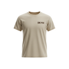 Fans Geek Store sand-colored unisex One Piece cotton t-shirt with a small logo on the chest