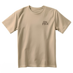 Fans Geek Store sand-coloured 100% cotton One Piece t-shirt with a small logo on the chest
