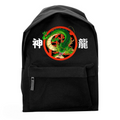 Fans Geek Store black polyester Dragon Ball Shenron backpack with front pocket and adjustable shoulder straps