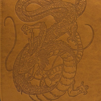 Fans Geek Store Dragon Ball shoulder bag featuring an embossed Shenron dragon design on tan faux suede material.