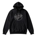 Fans Geek Store black Game of Thrones House Stark hoodie with white direwolf sigil and Winter Is Coming text