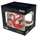 Fans Geek Store Game of Thrones House Targaryen ceramic mug with red dragon emblem in branded display box