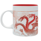 Fans Geek Store Game of Thrones House Targaryen ceramic mug with red dragon emblem and red interior
