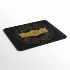 Fans Geek Store House of the Dragon Targaryen mousepad with gold sigil design on a black fabric surface