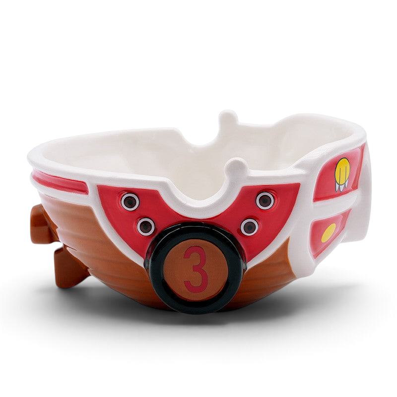 Fans Geek Store One Piece Thousand Sunny 3D ceramic bowl featuring ship design for snacks or noodles