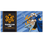 Fans Geek Store One Piece ceramic mug featuring Trafalgar Law with Heart Pirates logo and Room design