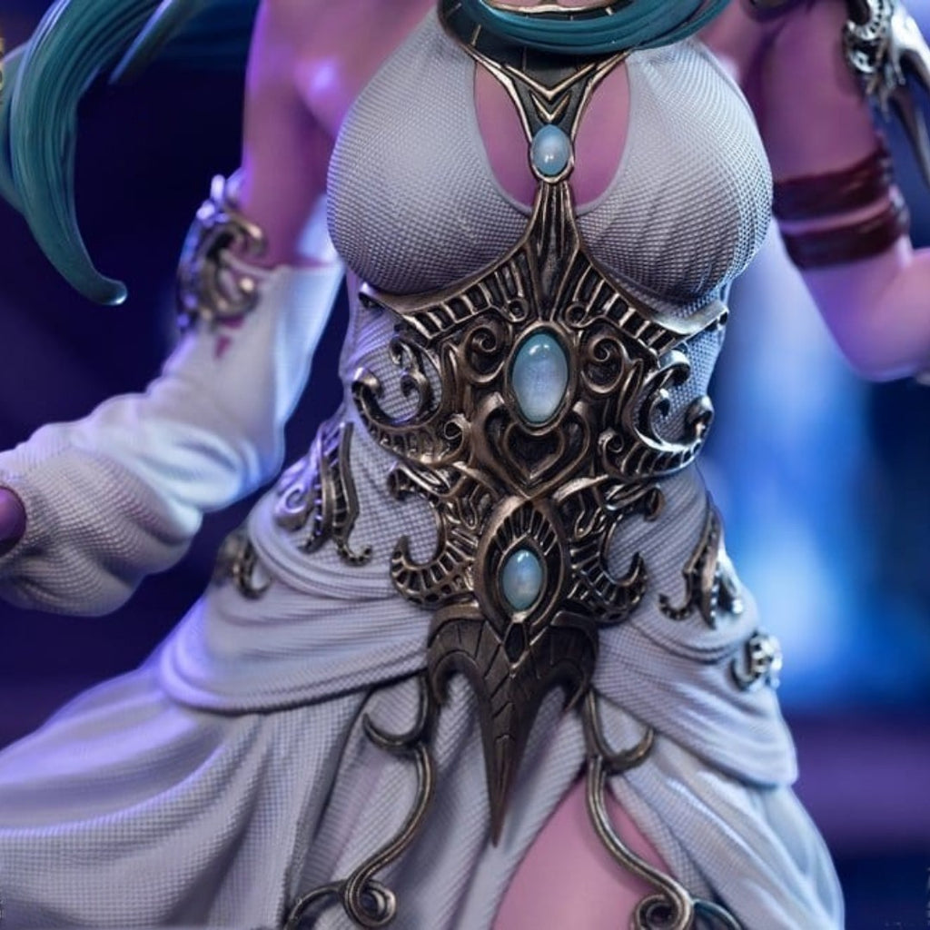 Fans Geek Store HEX Collectibles 1/6 scale Tyrande Whisperwind statue featuring detailed armor and white priestess gown