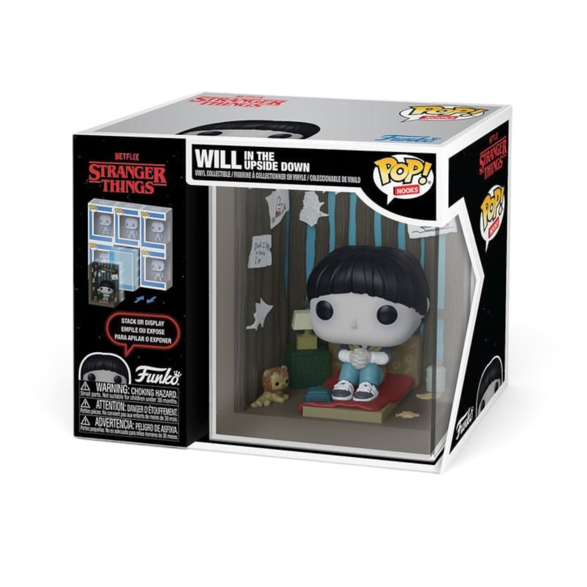 Fans Geek Store Stranger Things POP! Nooks Will Byers vinyl figure in Upside Down display box