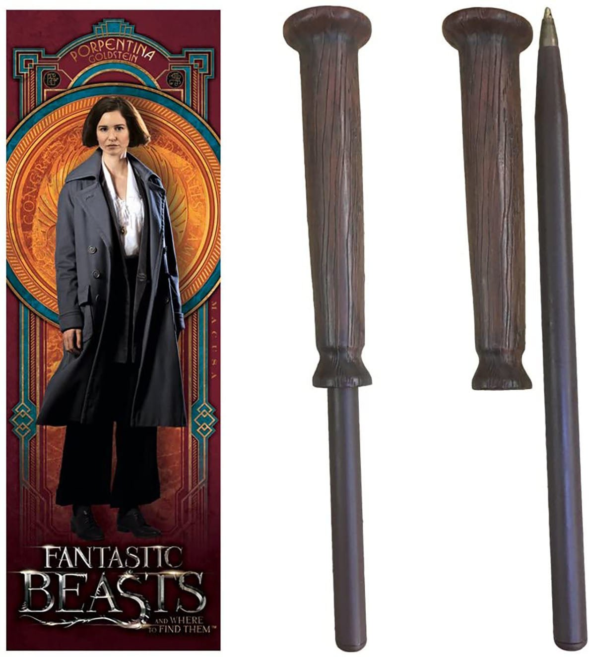 Fantastic Beasts: Porpentina Goldstein Toverstaf Pen & Bladwijzer - Fans Geek Store