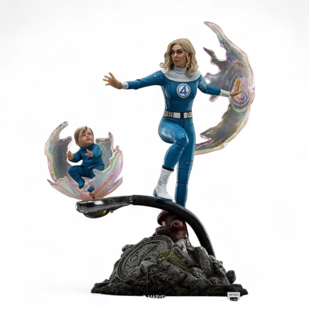 Fantastic Four Art Scale Statue 1/10 Invisible Woman and Franklin - Fans Geek Store