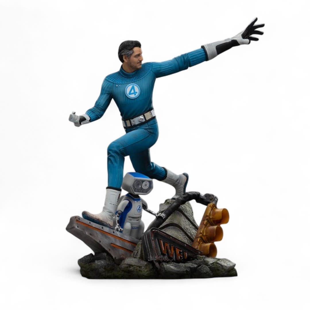 Fantastic Four Art Scale Statue 1/10 Mr. Fantastic and H.E.R.B.I.E - Fans Geek Store
