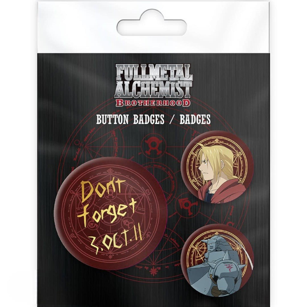 FULLMETAL ALCHEMIST - Badge Pack - Elric Brothers - Fans Geek Store