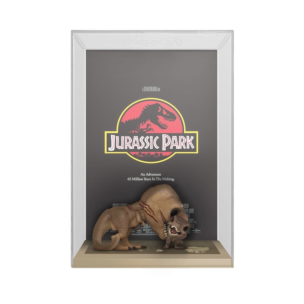 Pop! Movie Poster: Jurassic Park - Tyrannosaurus Rex & Velociraptor - Fans Geek Store