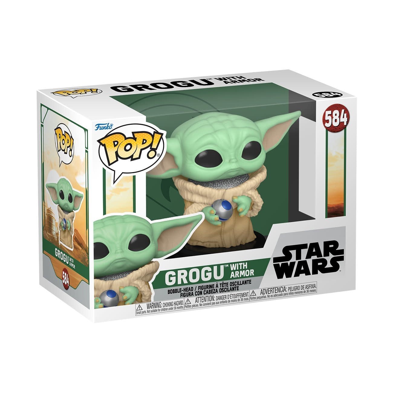 Pop! Star Wars: The Book of Boba Fett - Grogu with Armor - Fans Geek Store