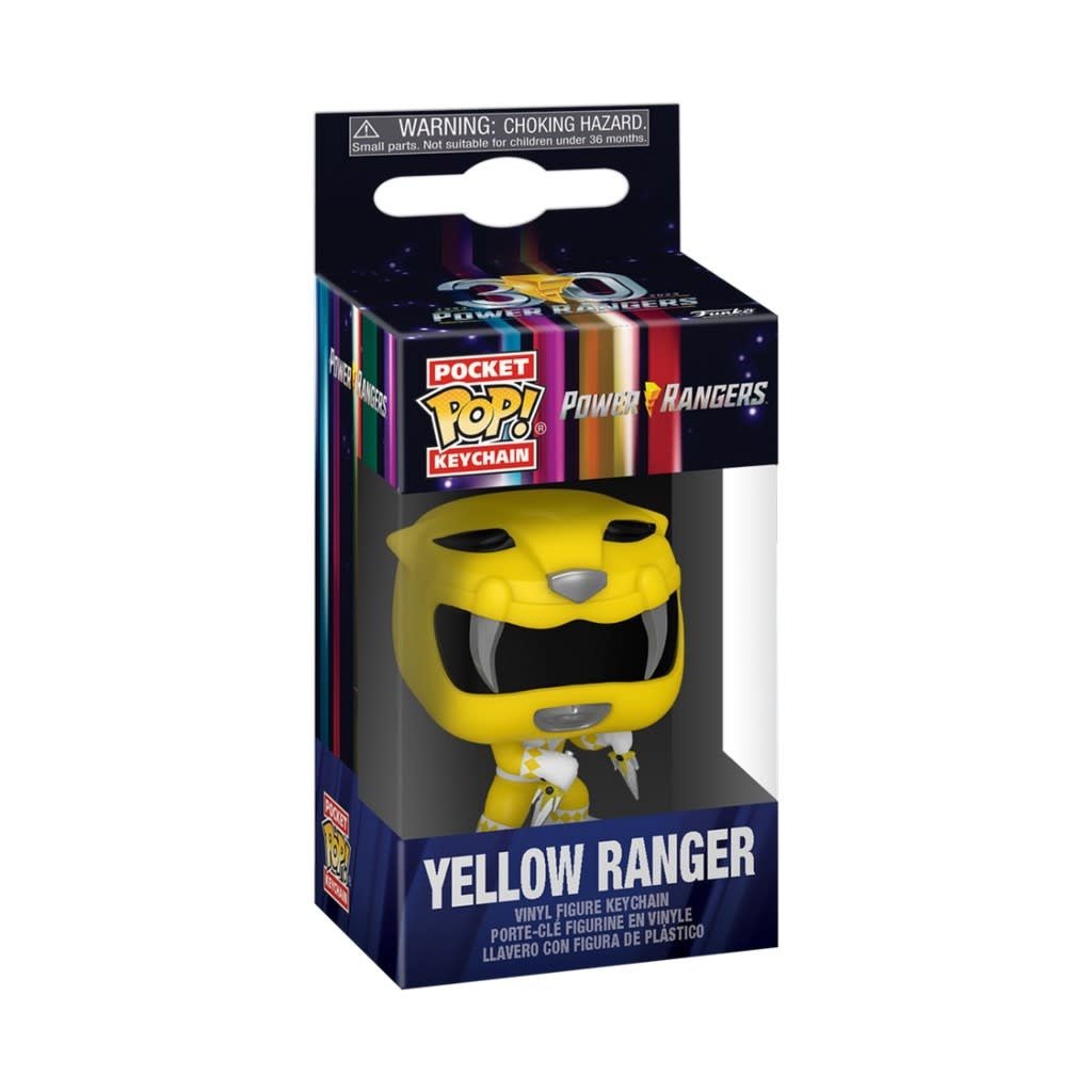 Pocket Pop! Keychain: Mighty Morphin Power Rangers 30th Anniversary - Yellow Ranger - Fans Geek Store
