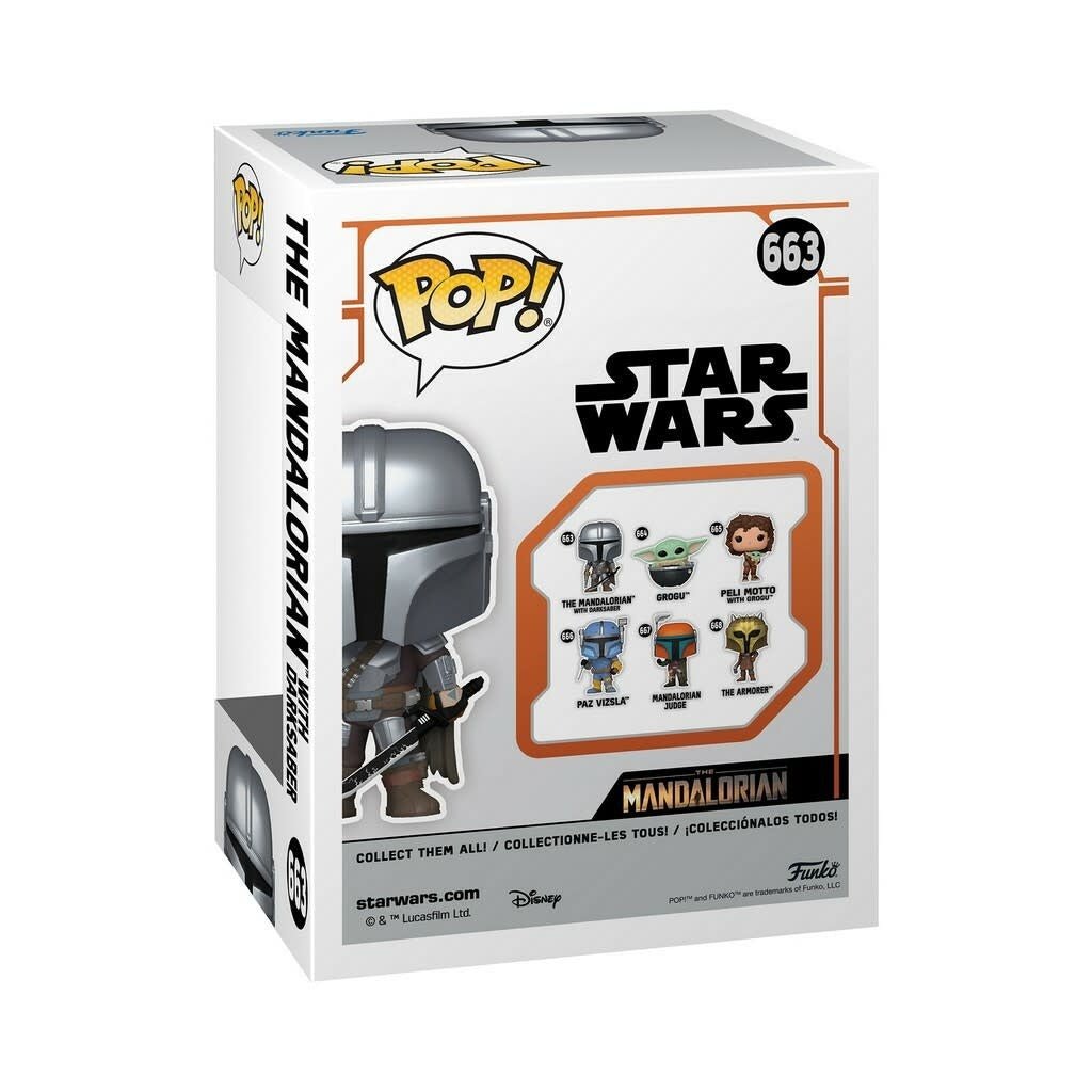 Pop! Star Wars: The Mandalorian - The Mandalorian with Darksaber - Fans Geek Store