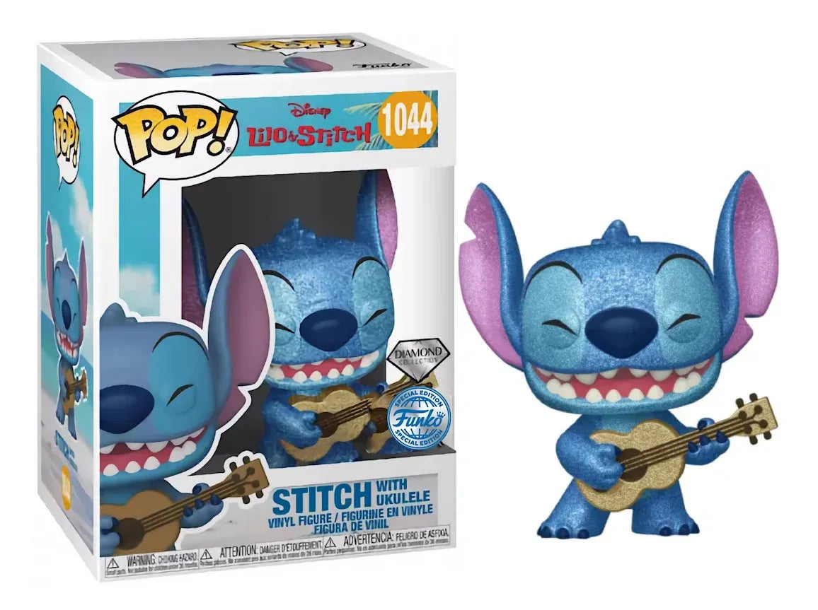 Funko POP! vinylfiguur Stitch met ukelele (Diamond) Lilo & Stitch