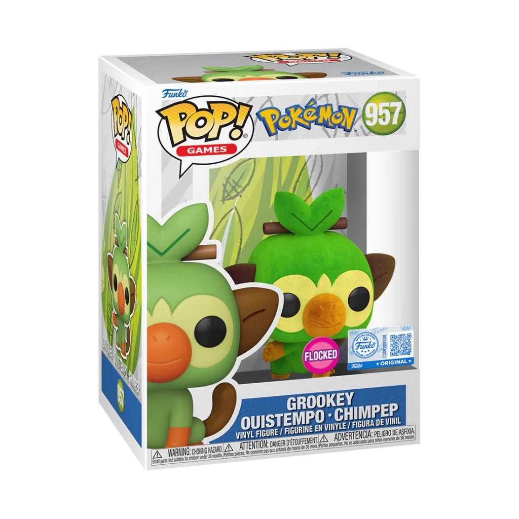 Funko POP! Pokémon - Grookey Flocked 957 (Exclusive) - Fans Geek Storeproduct_typeFUNKO