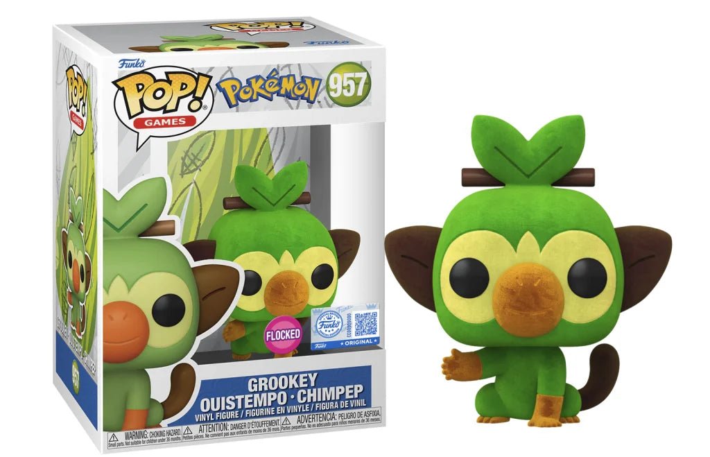 Funko POP! Pokémon - Grookey Flocked 957 (Exclusive) - Fans Geek Storeproduct_typeFUNKO