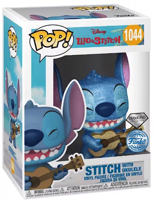 Funko POP! vinylfiguur Stitch met ukelele (Diamond) Lilo & Stitch - Fans Geek Storeproduct_typeFunko