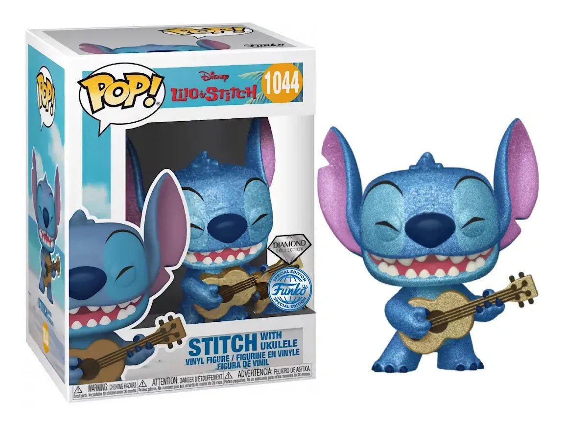 Funko POP! vinylfiguur Stitch met ukelele (Diamond) Lilo & Stitch - Fans Geek Storeproduct_typeFunko