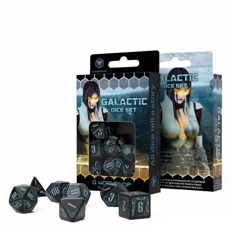 Galactic Rpg Dobbelset zwart en blauw - Fans Geek Storeproduct_typeCardshouse