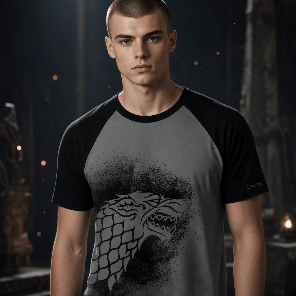 Game of Thrones House Stark heren T-shirt met raglanmouwen - Fans Geek Storeproduct_type#Game of Thrones