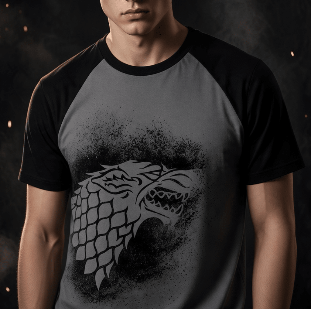 Game of Thrones House Stark heren T-shirt met raglanmouwen - Fans Geek Storeproduct_type#Game of Thrones