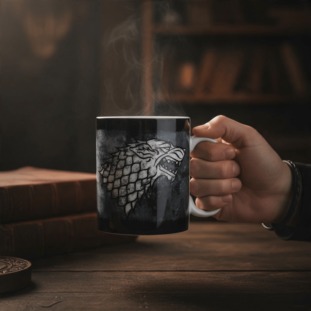 Game of Thrones House Stark mok met Winterfell-kaart - Fans Geek Storeproduct_type#Game of Thrones