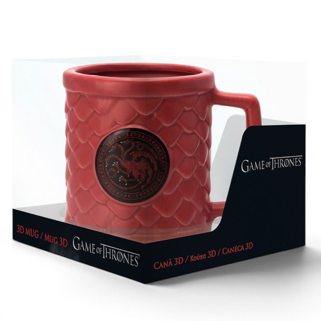 Game of Thrones Targaryen 3D Mok 500ml – Rood Reliëf - Fans Geek Storeproduct_typeAbysse Corp