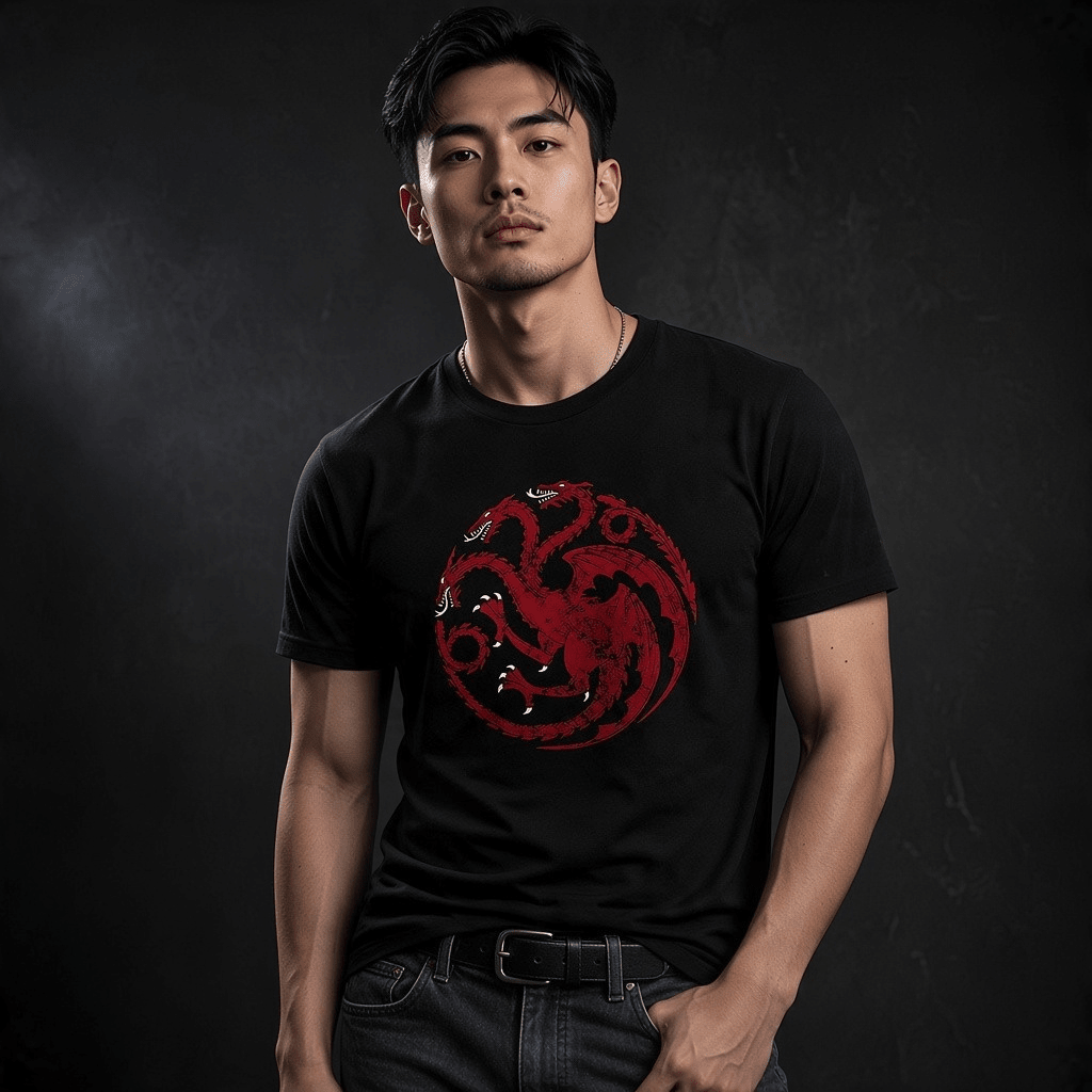 Game of Thrones Targaryen T-shirt heren zwart - Fans Geek Storeproduct_type#Game of Thrones