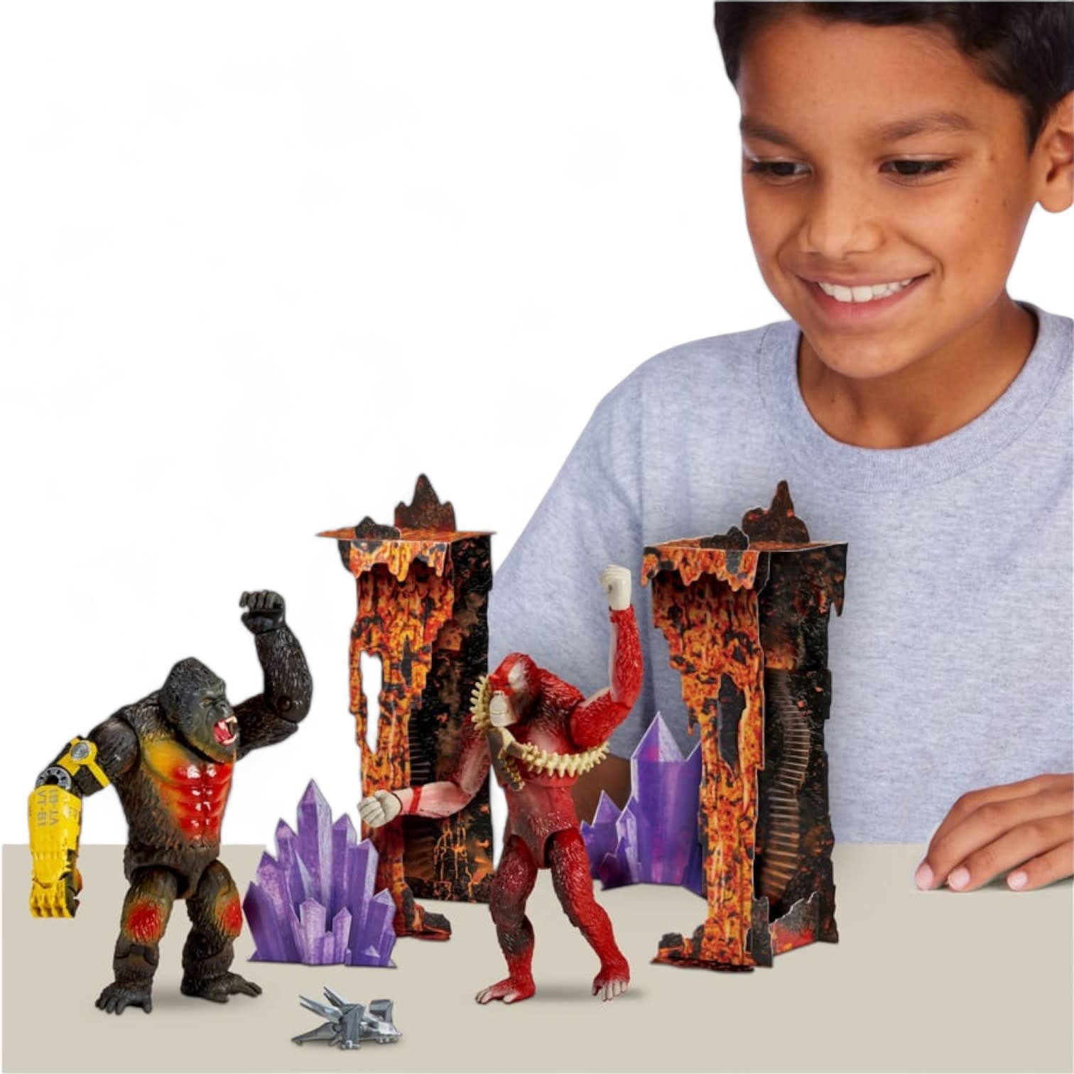 Godzilla x Kong The new Empire Action Figures: Kong vs Skar King - Fans Geek Store