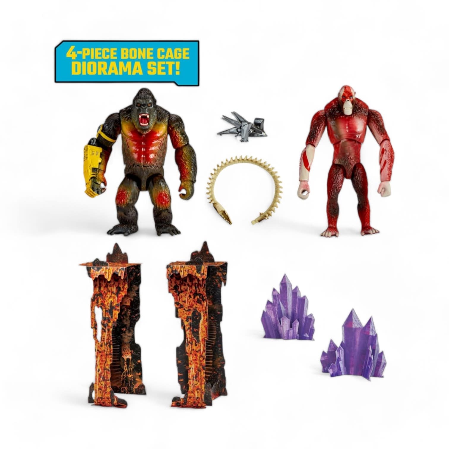 Godzilla x Kong The new Empire Action Figures: Kong vs Skar King - Fans Geek Store