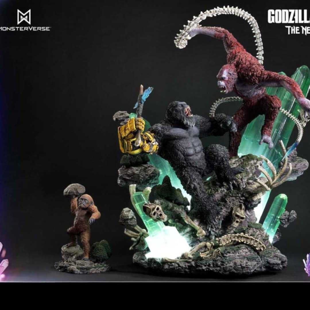 Godzilla x Kong: The New Empire Ultimate Diorama Masterline Series Statue Kong vs Skar King Bonus Version - Fans Geek Store
