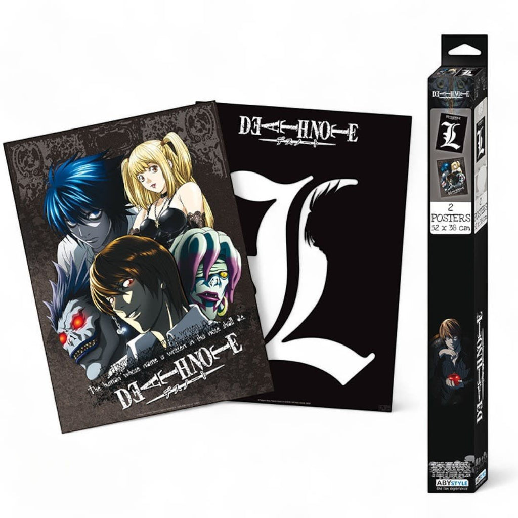 DEATH NOTE - Set 2 Posters Chibi 52x38 - L & Group - Fans Geek Store