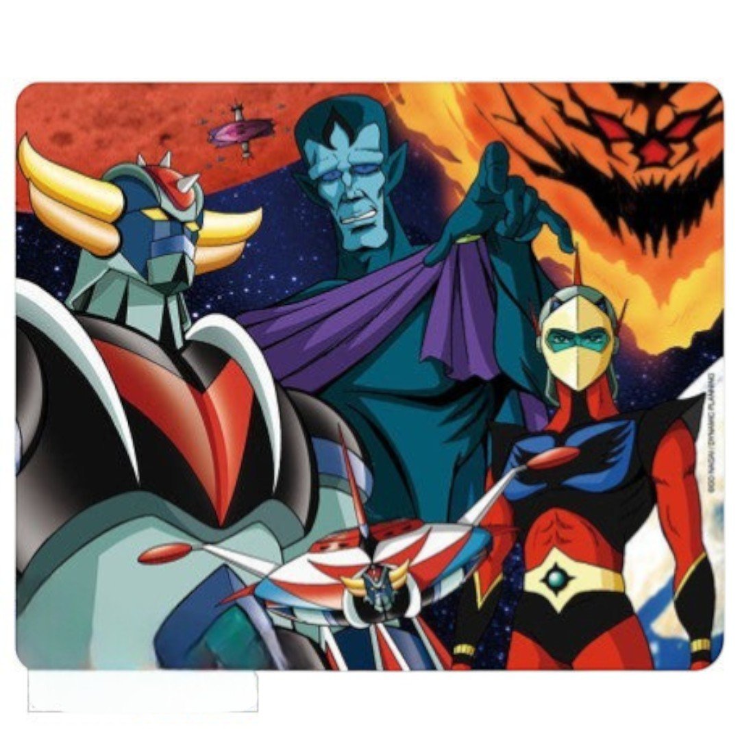Tapete de rato Grendizer com Goldorak, Actarus e outras personagens num cenário espacial