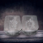 HARRY POTTER - 2 Glass Set Gryffindor & Slytherin - Fans Geek Store