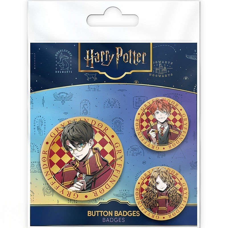Harry Potter Badges Harry, Hermione & Ron – Soft Touch Set van 3 - Fans Geek Storeproduct_typeABYstyle